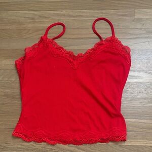 SHEIN Scarlet Lace-Trim Camisole